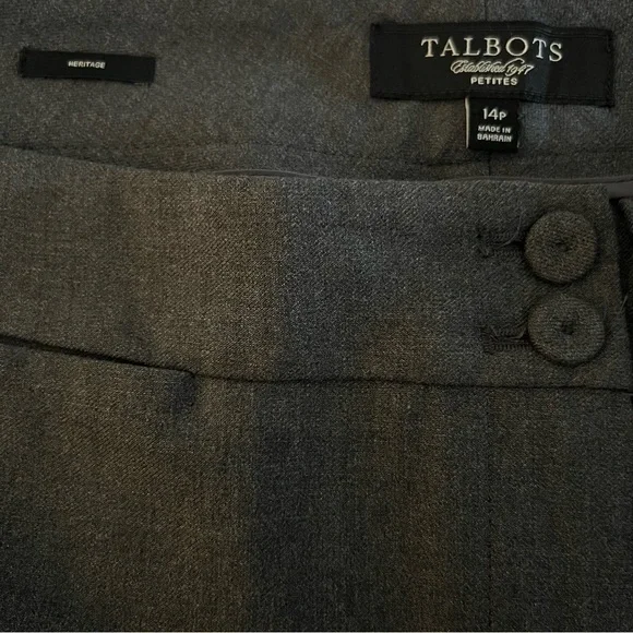 Talbots gray dress pants size 14P Heritage - Picture 4 of 6